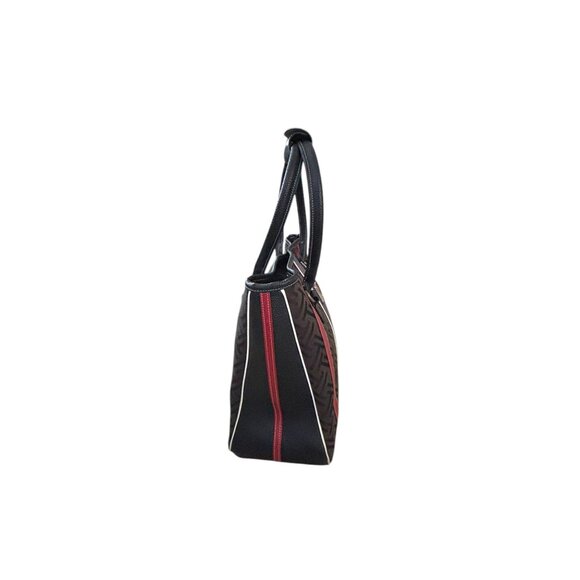 Tignanello Black Tote with Red and Purple Stripes - Picture 2 of 12